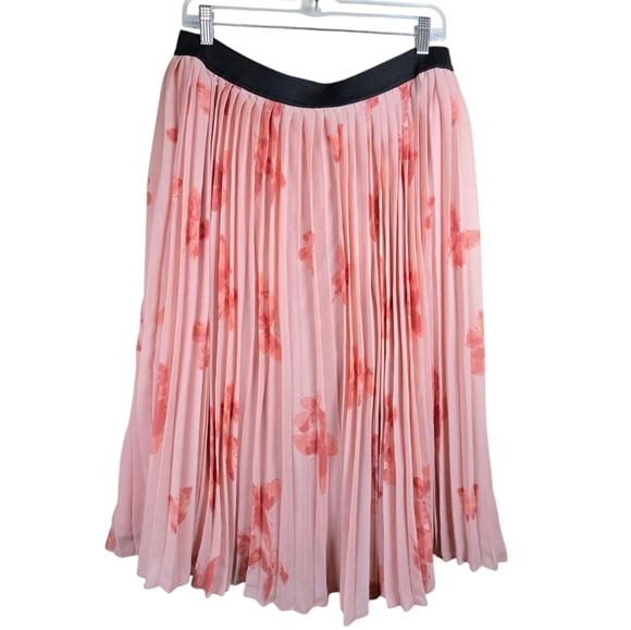 Women's ELLE Pleated Midi Skirt- Size LARGE - Picture 4 of 6